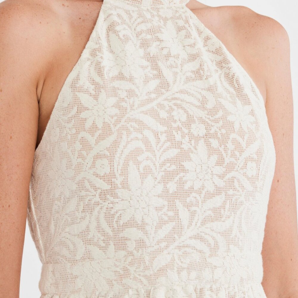 Eddy Ilona Midi Dress Ivory Crochet Lace Small - Picture 4 of 7